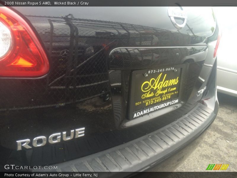 Wicked Black / Gray 2008 Nissan Rogue S AWD