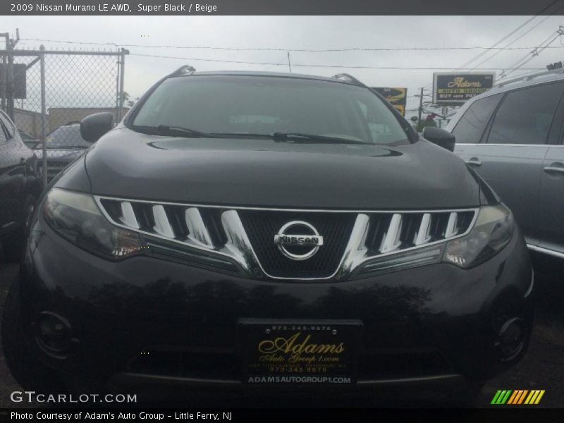 Super Black / Beige 2009 Nissan Murano LE AWD