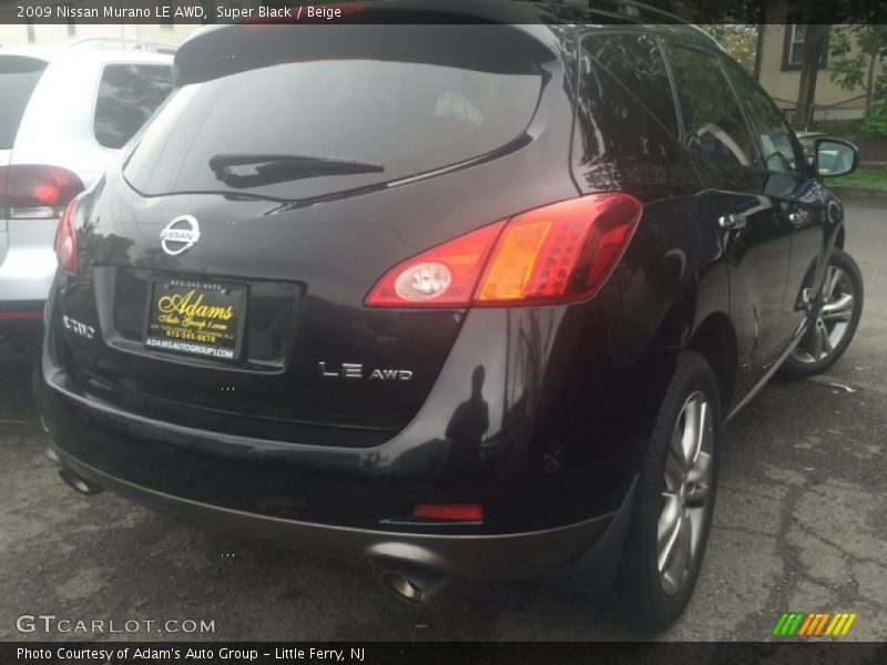 Super Black / Beige 2009 Nissan Murano LE AWD