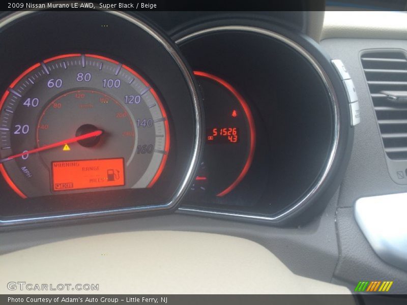 Super Black / Beige 2009 Nissan Murano LE AWD