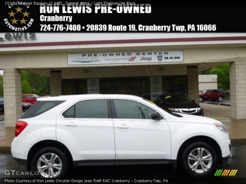 Summit White / Light Titanium/Jet Black 2012 Chevrolet Equinox LS AWD