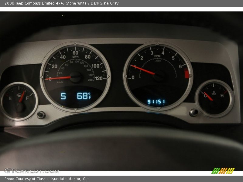 Stone White / Dark Slate Gray 2008 Jeep Compass Limited 4x4