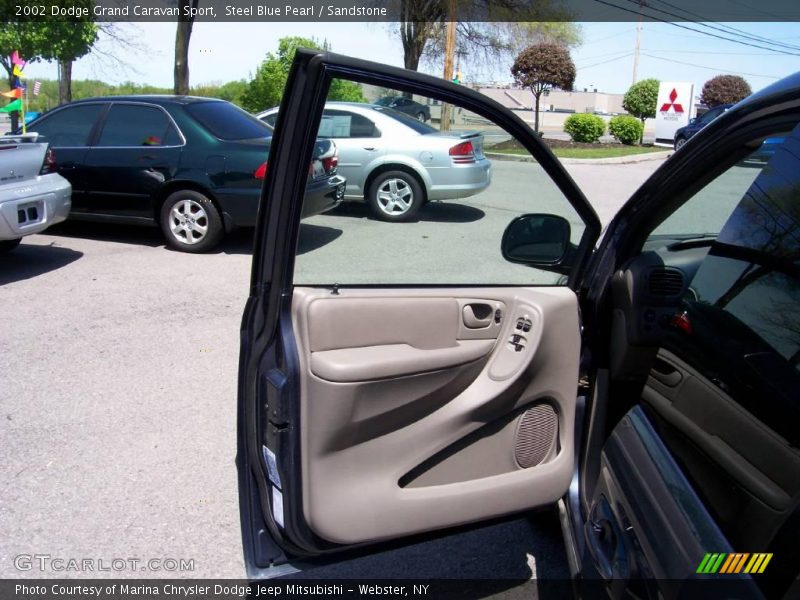 Steel Blue Pearl / Sandstone 2002 Dodge Grand Caravan Sport