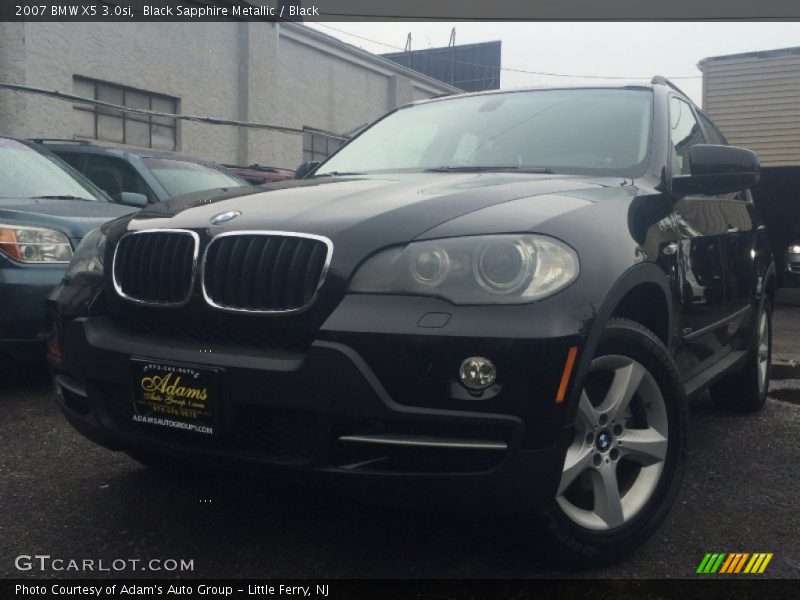 Black Sapphire Metallic / Black 2007 BMW X5 3.0si