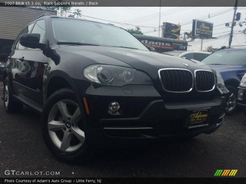 Black Sapphire Metallic / Black 2007 BMW X5 3.0si