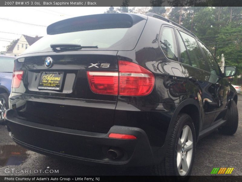 Black Sapphire Metallic / Black 2007 BMW X5 3.0si