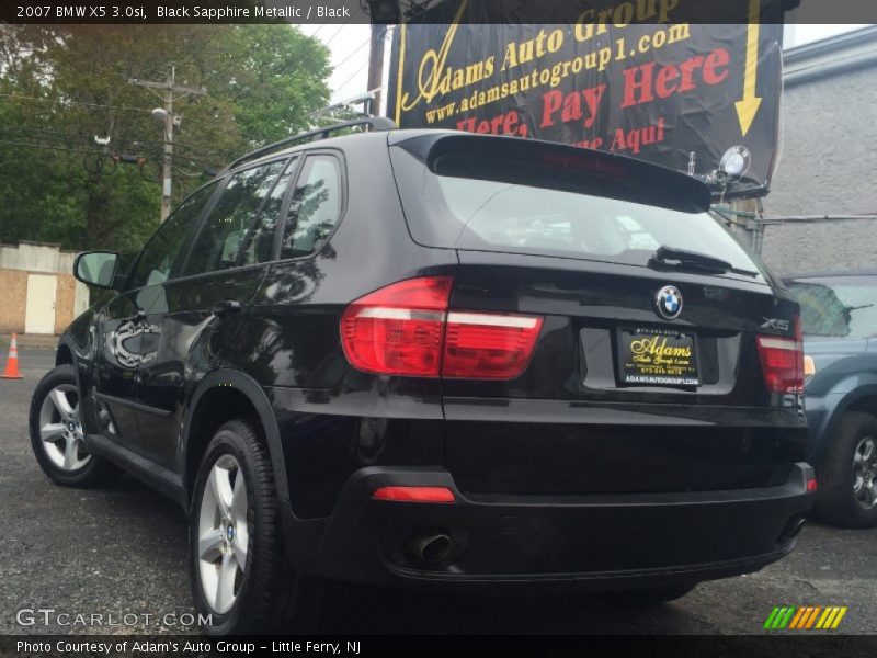 Black Sapphire Metallic / Black 2007 BMW X5 3.0si