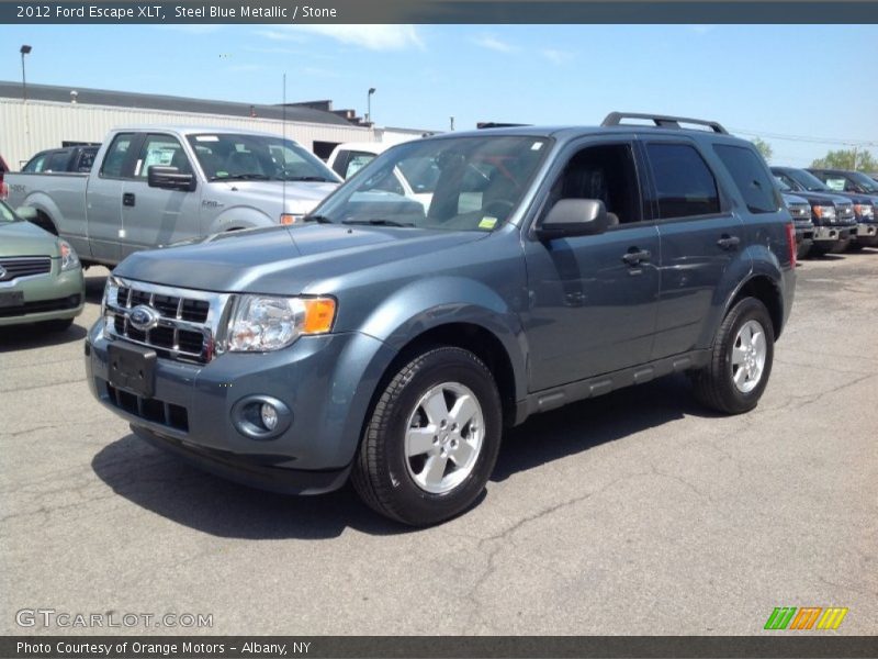 Steel Blue Metallic / Stone 2012 Ford Escape XLT