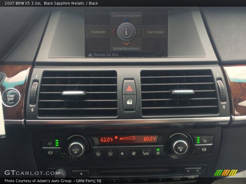 Black Sapphire Metallic / Black 2007 BMW X5 3.0si