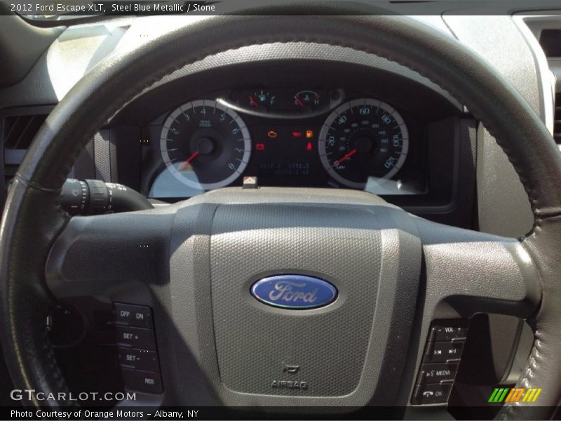 Steel Blue Metallic / Stone 2012 Ford Escape XLT