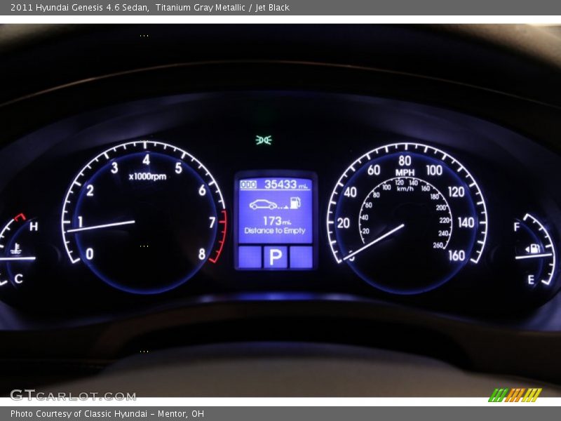 Titanium Gray Metallic / Jet Black 2011 Hyundai Genesis 4.6 Sedan