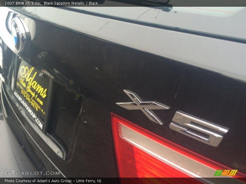 Black Sapphire Metallic / Black 2007 BMW X5 3.0si