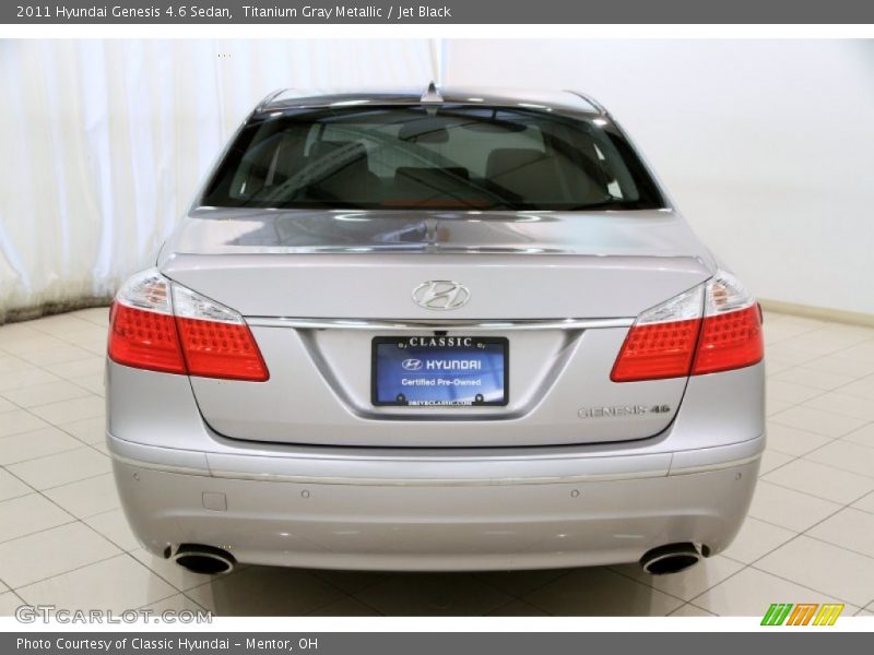 Titanium Gray Metallic / Jet Black 2011 Hyundai Genesis 4.6 Sedan