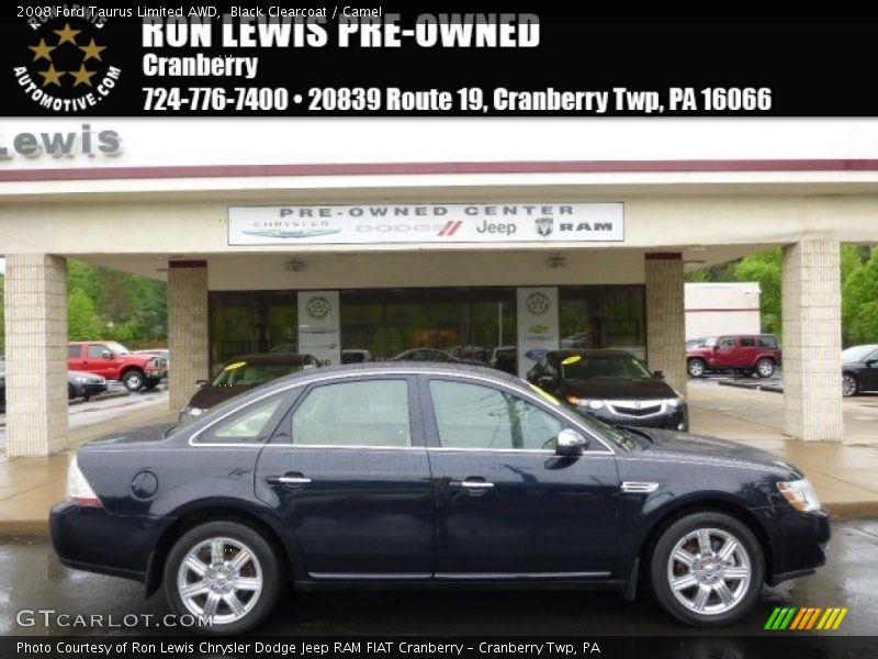 Black Clearcoat / Camel 2008 Ford Taurus Limited AWD
