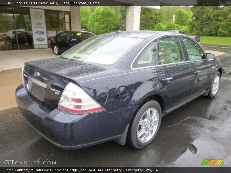 Black Clearcoat / Camel 2008 Ford Taurus Limited AWD