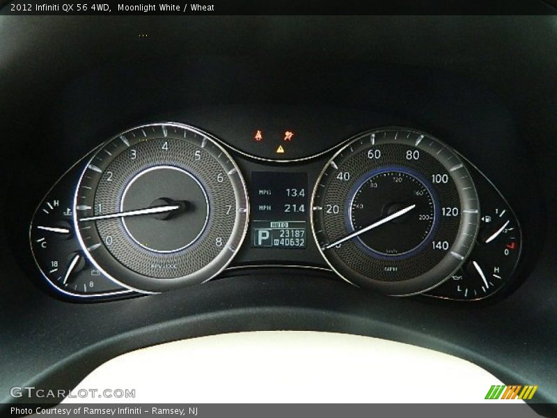 Moonlight White / Wheat 2012 Infiniti QX 56 4WD