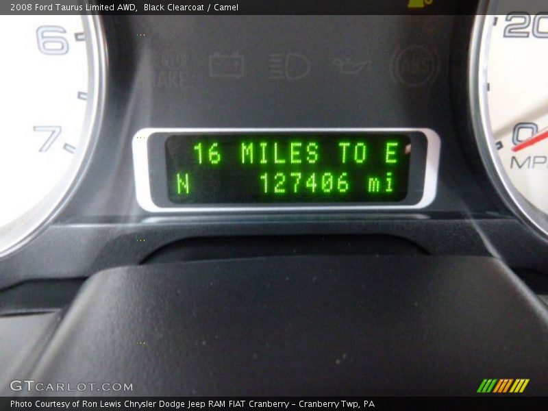 Black Clearcoat / Camel 2008 Ford Taurus Limited AWD