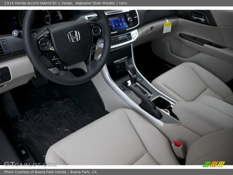 Alabaster Silver Metallic / Ivory 2014 Honda Accord Hybrid EX-L Sedan