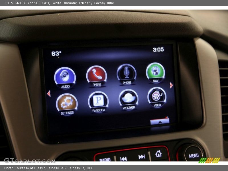 White Diamond Tricoat / Cocoa/Dune 2015 GMC Yukon SLT 4WD