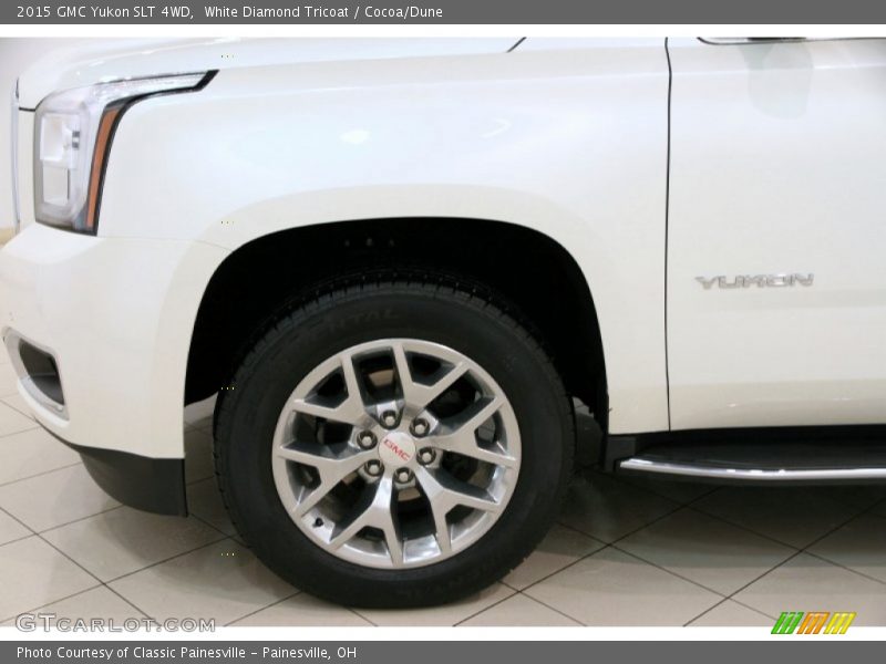 White Diamond Tricoat / Cocoa/Dune 2015 GMC Yukon SLT 4WD
