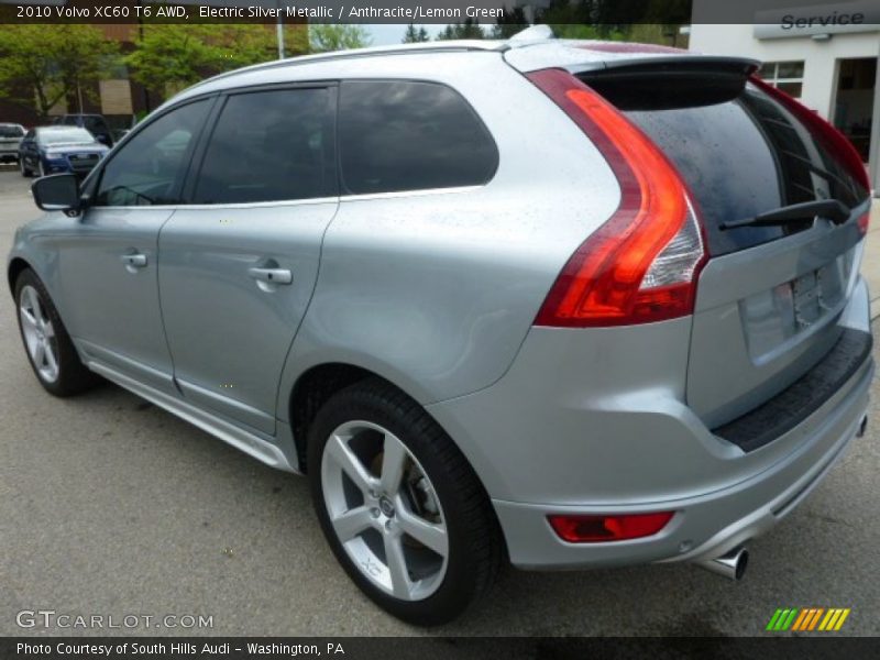 Electric Silver Metallic / Anthracite/Lemon Green 2010 Volvo XC60 T6 AWD