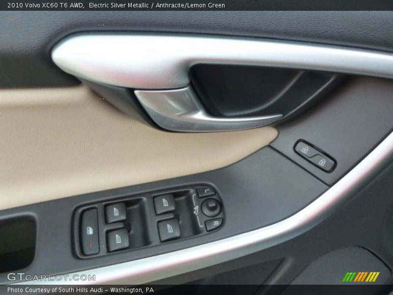 Electric Silver Metallic / Anthracite/Lemon Green 2010 Volvo XC60 T6 AWD