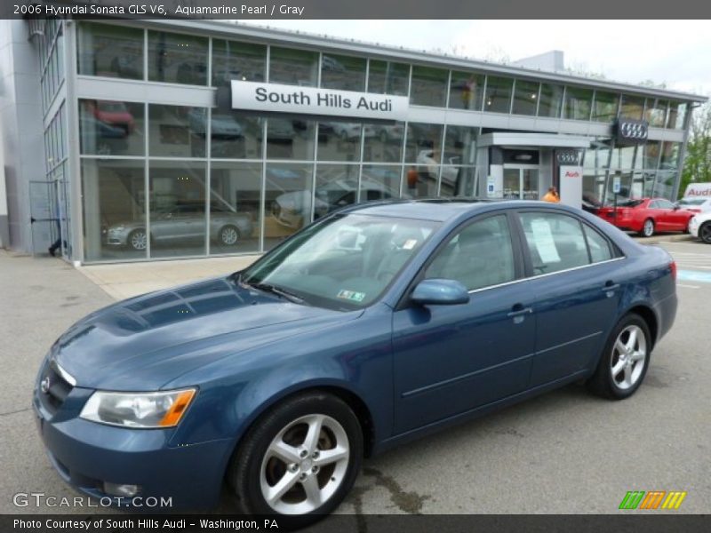 Aquamarine Pearl / Gray 2006 Hyundai Sonata GLS V6