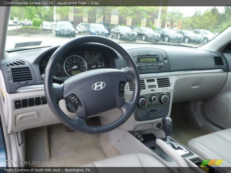 Aquamarine Pearl / Gray 2006 Hyundai Sonata GLS V6