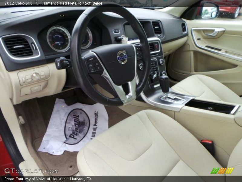 Flamenco Red Metallic / Soft Beige 2012 Volvo S60 T5