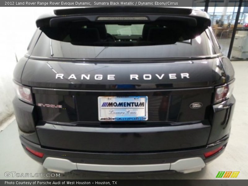 Sumatra Black Metallic / Dynamic Ebony/Cirrus 2012 Land Rover Range Rover Evoque Dynamic