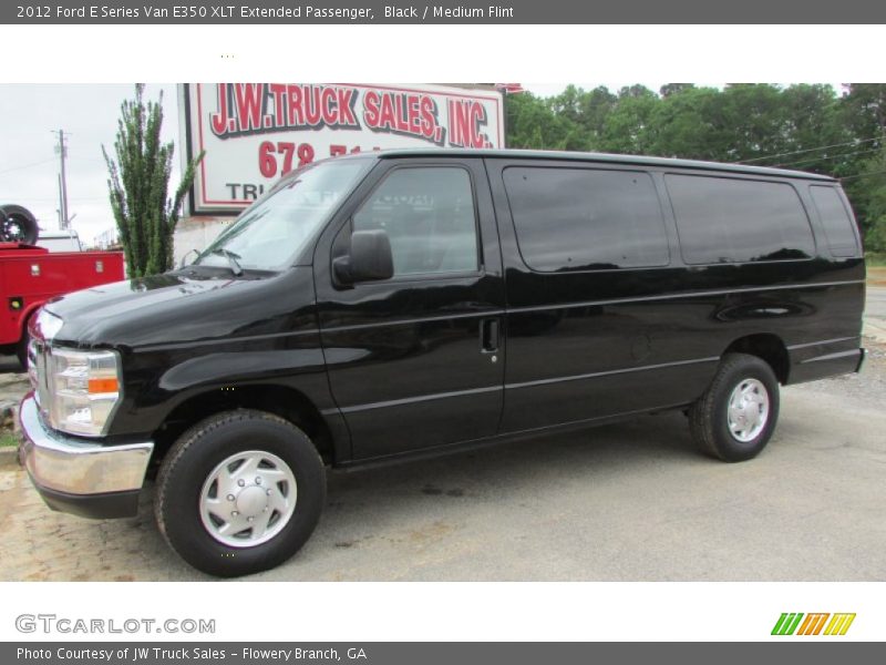 Black / Medium Flint 2012 Ford E Series Van E350 XLT Extended Passenger