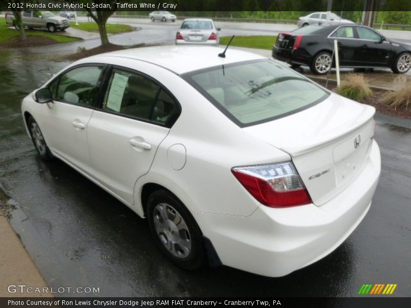 Taffeta White / Gray 2012 Honda Civic Hybrid-L Sedan