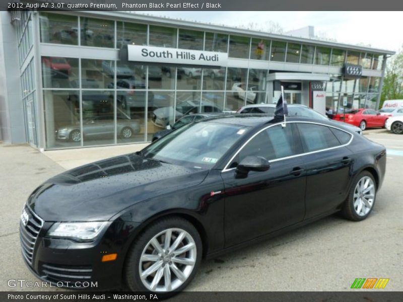 Phantom Black Pearl Effect / Black 2012 Audi A7 3.0T quattro Premium