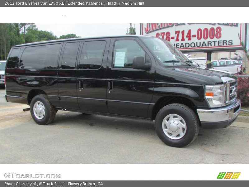 Black / Medium Flint 2012 Ford E Series Van E350 XLT Extended Passenger