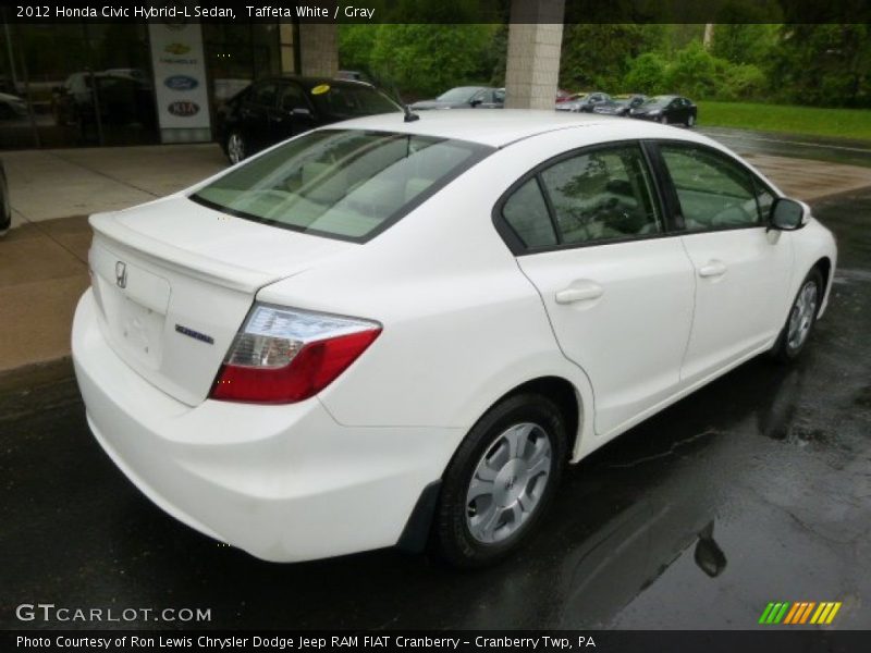 Taffeta White / Gray 2012 Honda Civic Hybrid-L Sedan