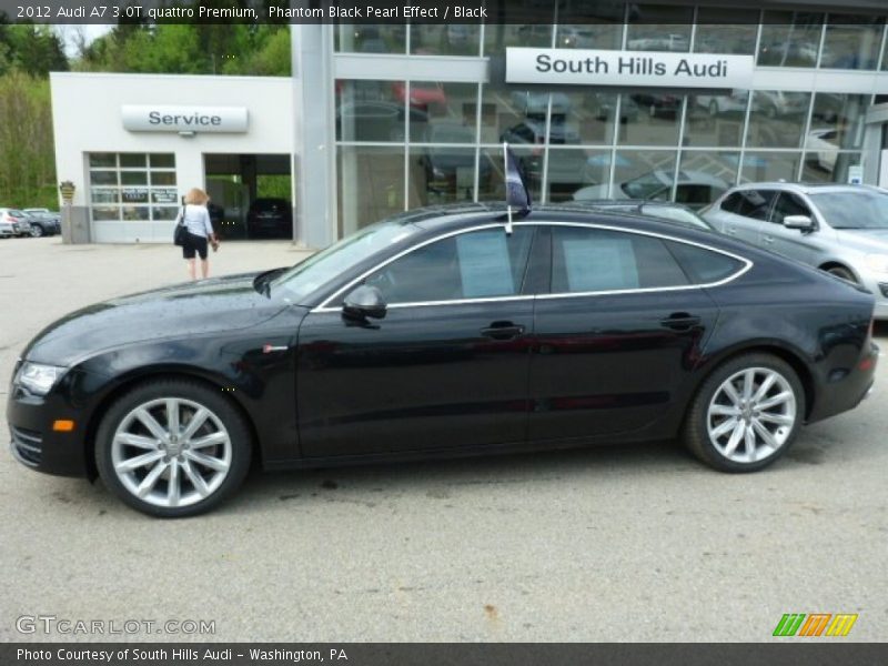 Phantom Black Pearl Effect / Black 2012 Audi A7 3.0T quattro Premium