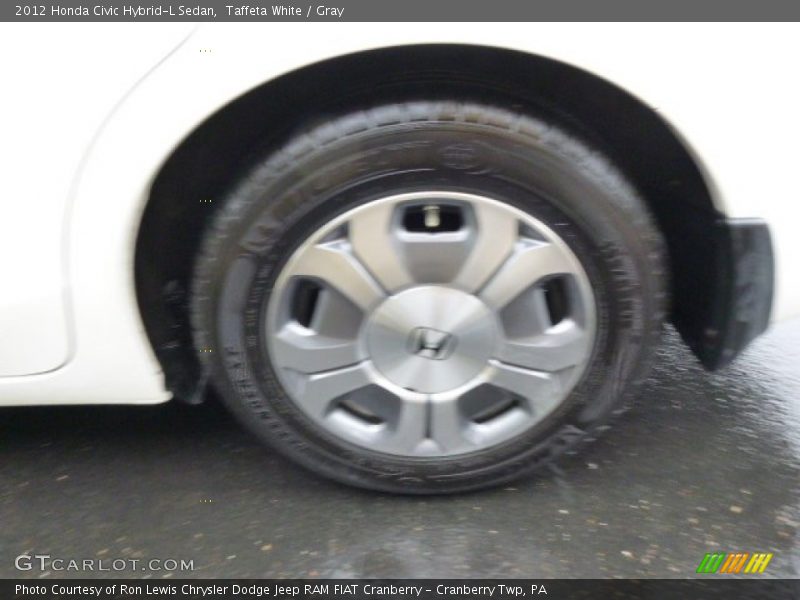 Taffeta White / Gray 2012 Honda Civic Hybrid-L Sedan