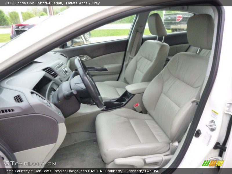 Taffeta White / Gray 2012 Honda Civic Hybrid-L Sedan