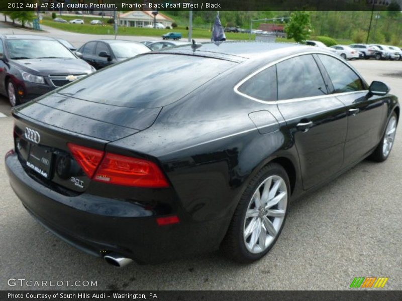 Phantom Black Pearl Effect / Black 2012 Audi A7 3.0T quattro Premium