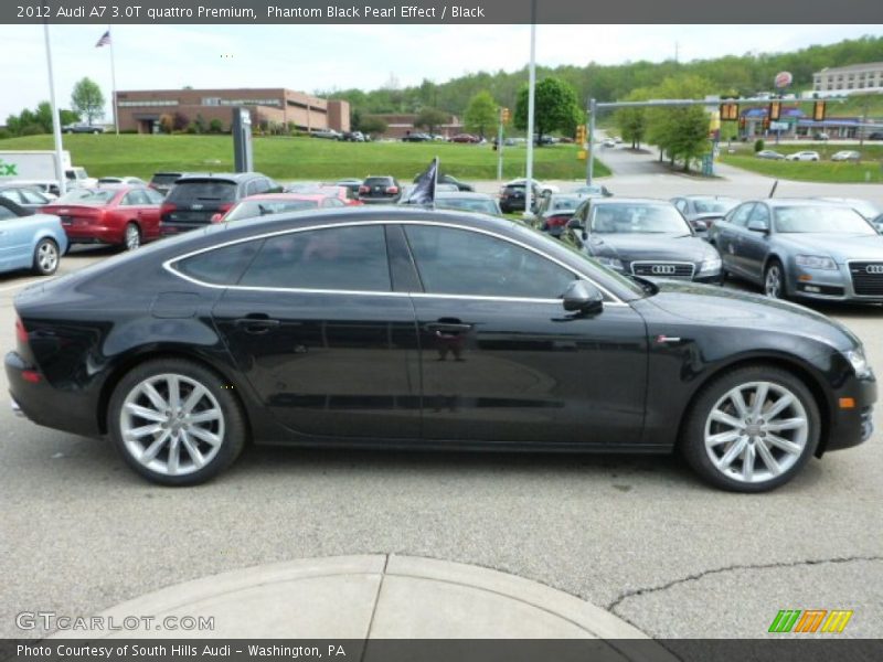 Phantom Black Pearl Effect / Black 2012 Audi A7 3.0T quattro Premium