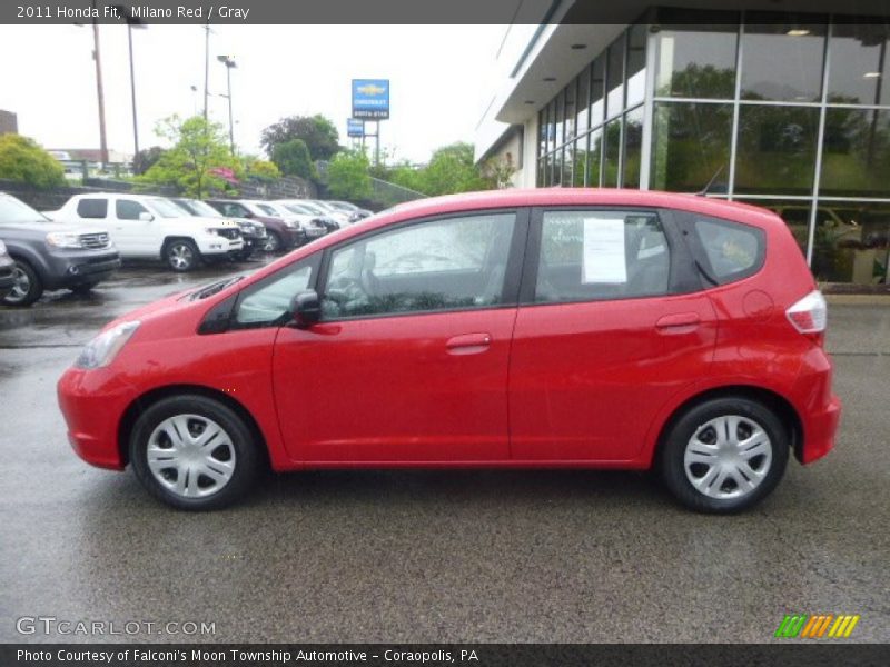 Milano Red / Gray 2011 Honda Fit