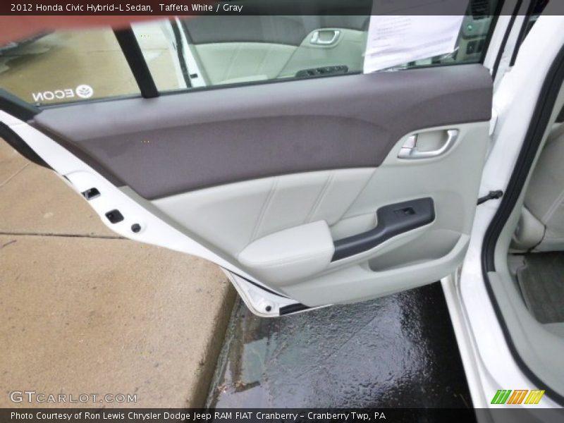 Taffeta White / Gray 2012 Honda Civic Hybrid-L Sedan
