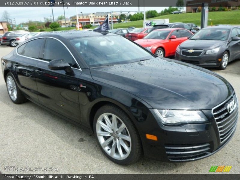 Phantom Black Pearl Effect / Black 2012 Audi A7 3.0T quattro Premium