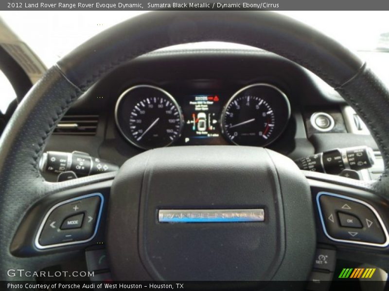Sumatra Black Metallic / Dynamic Ebony/Cirrus 2012 Land Rover Range Rover Evoque Dynamic