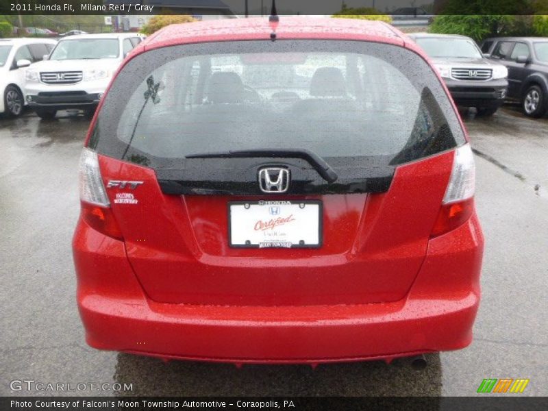 Milano Red / Gray 2011 Honda Fit