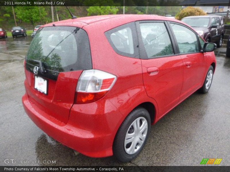 Milano Red / Gray 2011 Honda Fit