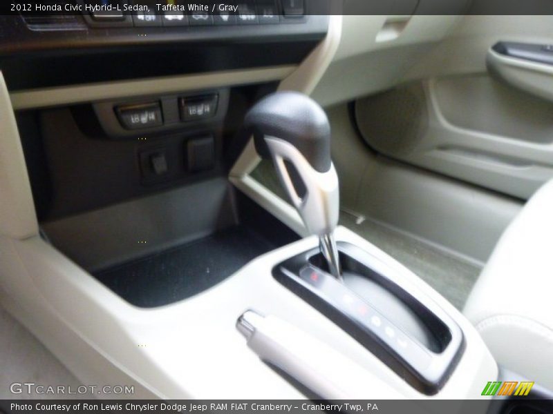 Taffeta White / Gray 2012 Honda Civic Hybrid-L Sedan