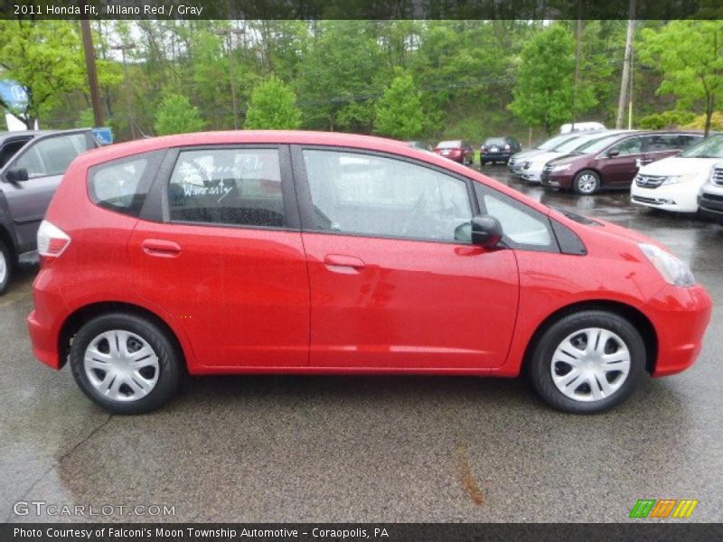 Milano Red / Gray 2011 Honda Fit