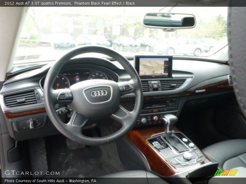 Phantom Black Pearl Effect / Black 2012 Audi A7 3.0T quattro Premium