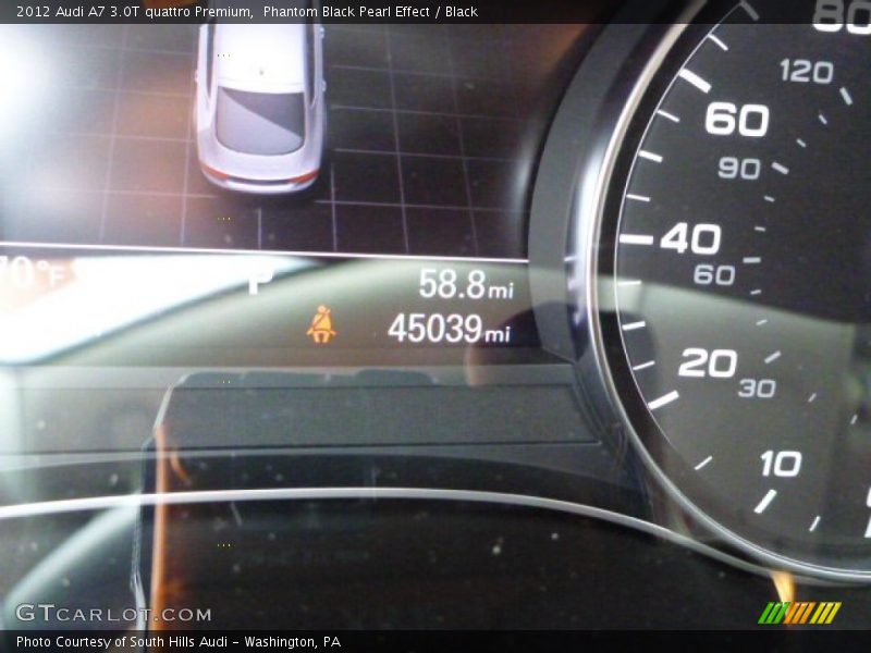 Phantom Black Pearl Effect / Black 2012 Audi A7 3.0T quattro Premium